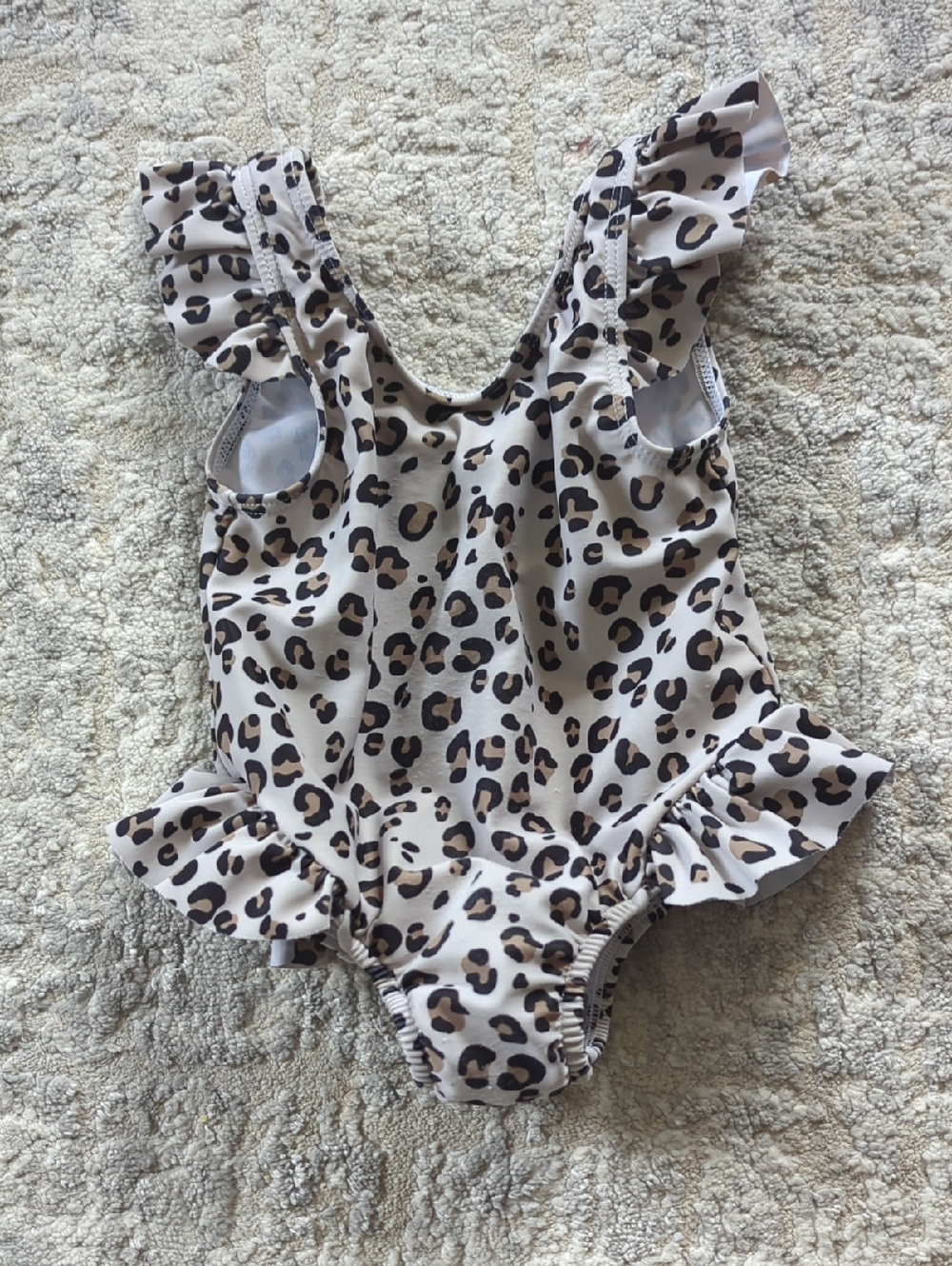 Shein Leopard Ruffle One-Piece Swimsuit Size 18 Months